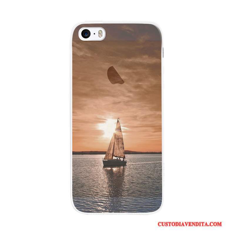 Custodia iPhone Se Silicone Semplici Porpora, Cover iPhone Se Artetelefono