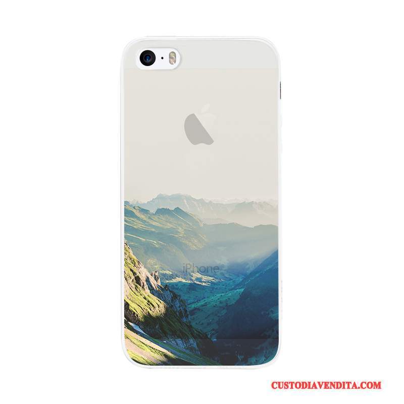 Custodia iPhone Se Silicone Semplici Porpora, Cover iPhone Se Artetelefono