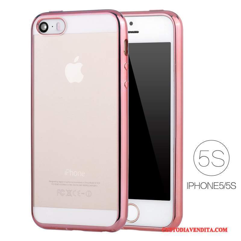 Custodia iPhone Se Silicone Telefono Placcatura, Cover iPhone Se Protezione Sottile Trasparente