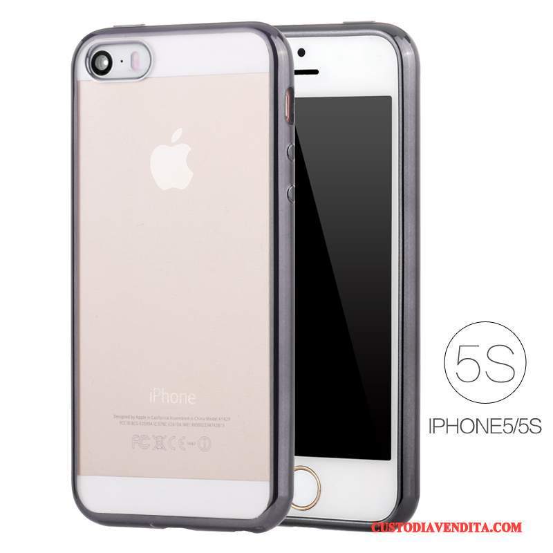 Custodia iPhone Se Silicone Telefono Placcatura, Cover iPhone Se Protezione Sottile Trasparente