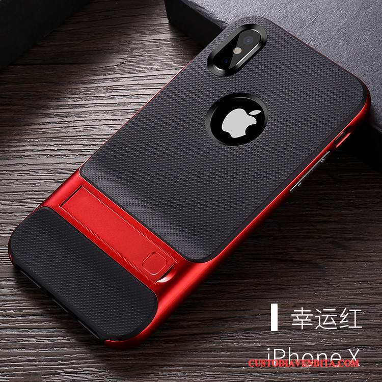 Custodia iPhone X Colore Supporto Tutto Incluso, Cover iPhone X Silicone Anti-cadutatelefono