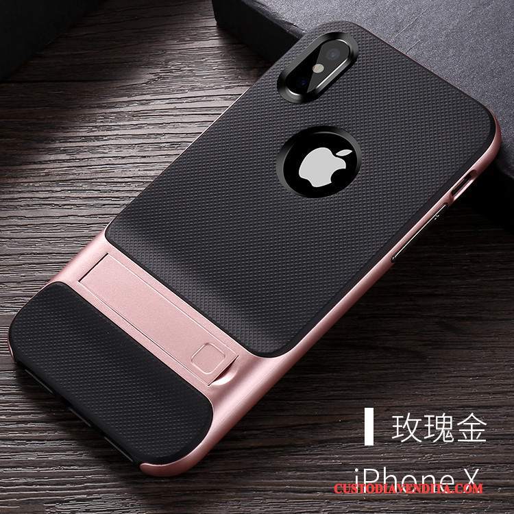 Custodia iPhone X Colore Supporto Tutto Incluso, Cover iPhone X Silicone Anti-cadutatelefono