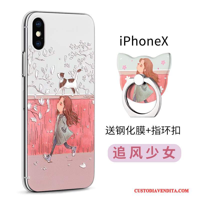 Custodia iPhone X Colore Trasparente Nuovo, Cover iPhone X Silicone Anti-cadutatelefono