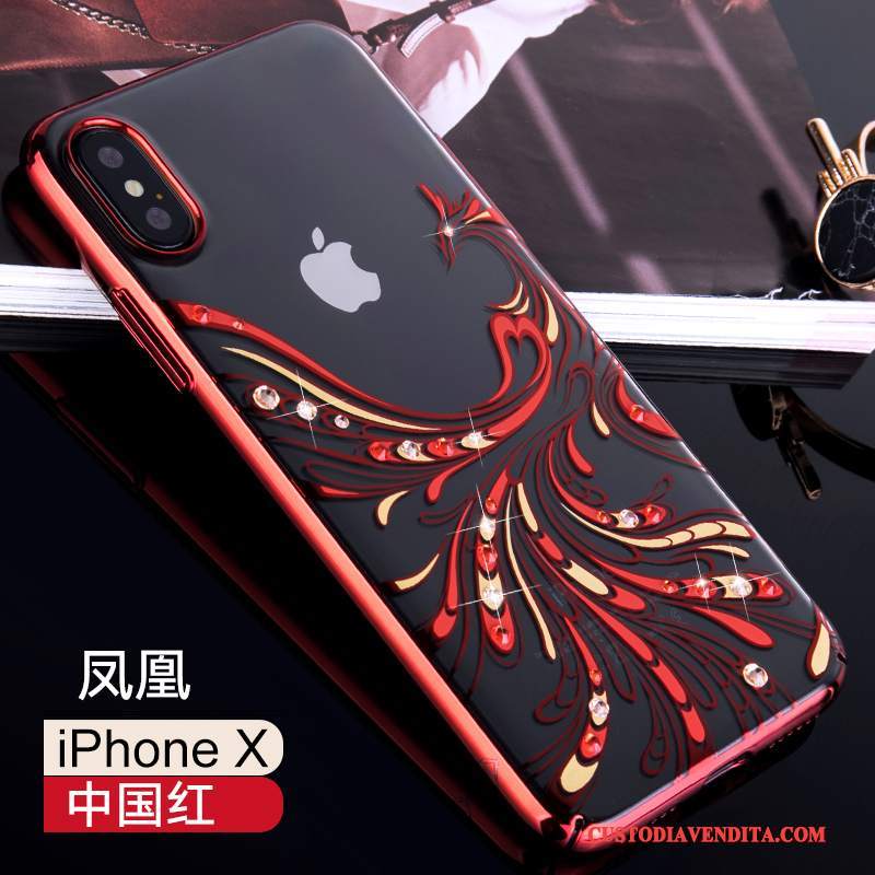 Custodia iPhone X Creativo Anti-caduta Nuovo, Cover iPhone X Strass Lusso Tutto Incluso