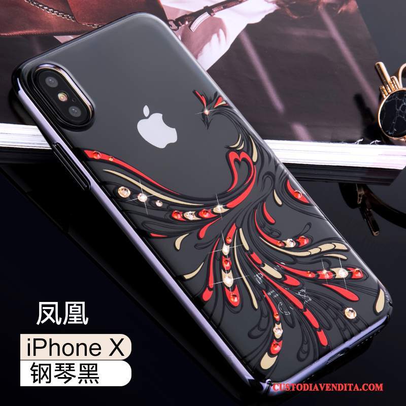 Custodia iPhone X Creativo Anti-caduta Nuovo, Cover iPhone X Strass Lusso Tutto Incluso