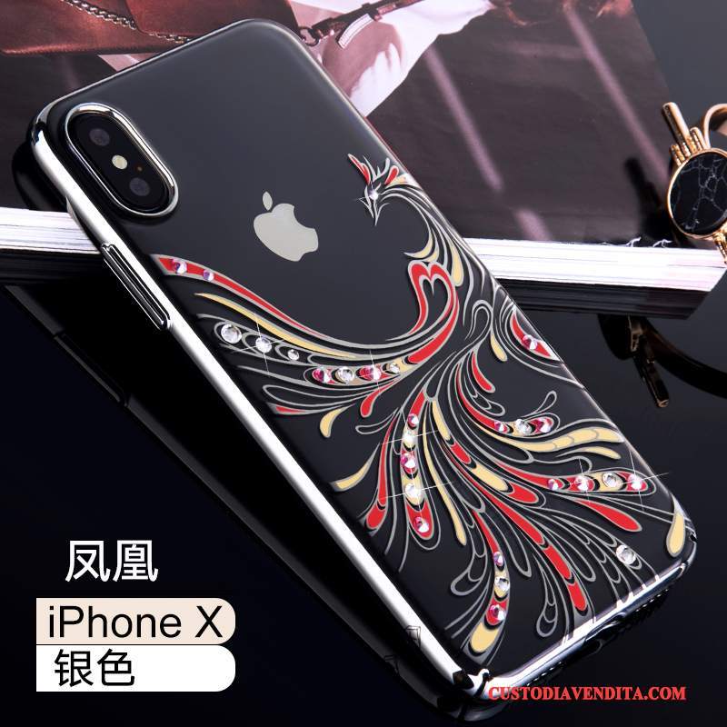 Custodia iPhone X Creativo Anti-caduta Nuovo, Cover iPhone X Strass Lusso Tutto Incluso