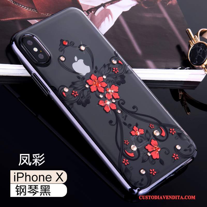 Custodia iPhone X Creativo Anti-caduta Nuovo, Cover iPhone X Strass Lusso Tutto Incluso