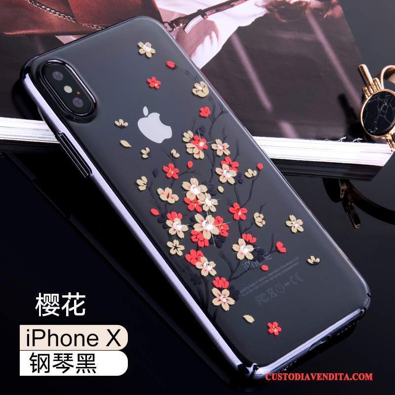 Custodia iPhone X Creativo Anti-caduta Nuovo, Cover iPhone X Strass Lusso Tutto Incluso