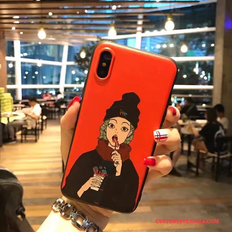 Custodia iPhone X Creativo Morbido Marchio Di Tendenza, Cover iPhone X Colore Nuovotelefono