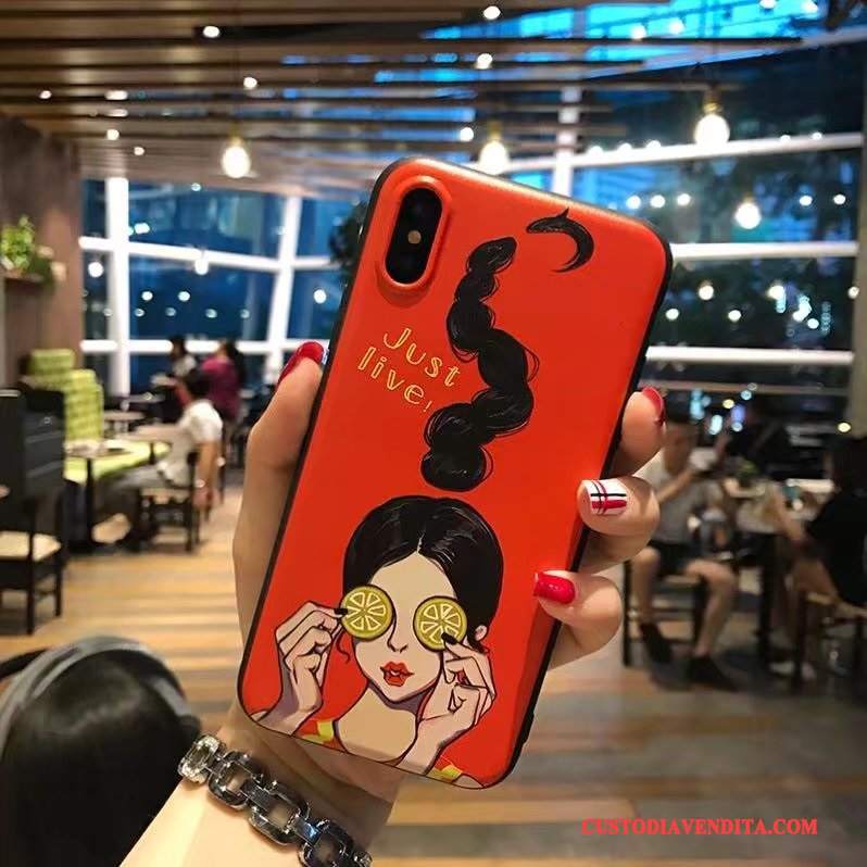 Custodia iPhone X Creativo Morbido Marchio Di Tendenza, Cover iPhone X Colore Nuovotelefono