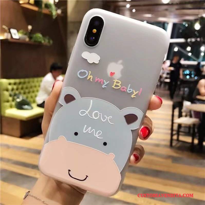 Custodia iPhone X Creativo Morbido Marchio Di Tendenza, Cover iPhone X Colore Nuovotelefono