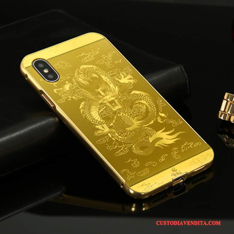 Custodia iPhone X Creativo Oro Di Personalità, Cover iPhone X Protezione Tendenzatelefono