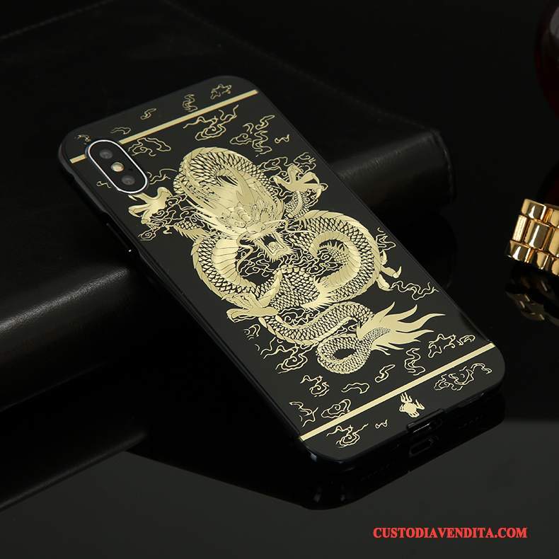 Custodia iPhone X Creativo Oro Di Personalità, Cover iPhone X Protezione Tendenzatelefono