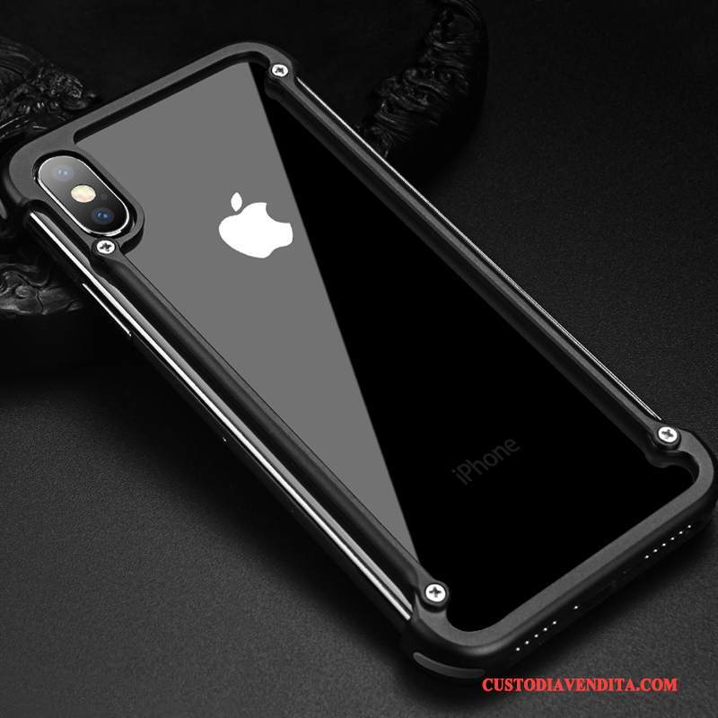 Custodia iPhone X Creativo Telaio Nero, Cover iPhone X Nuovo Di Personalità