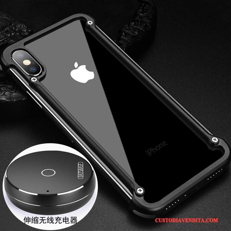 Custodia iPhone X Creativo Telaio Nero, Cover iPhone X Nuovo Di Personalità