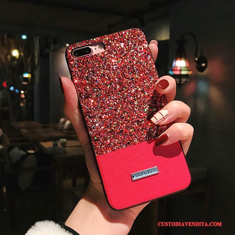 Custodia iPhone X Creativo Telefono Anti-caduta, Cover iPhone X Strass Colori Misti Rosa