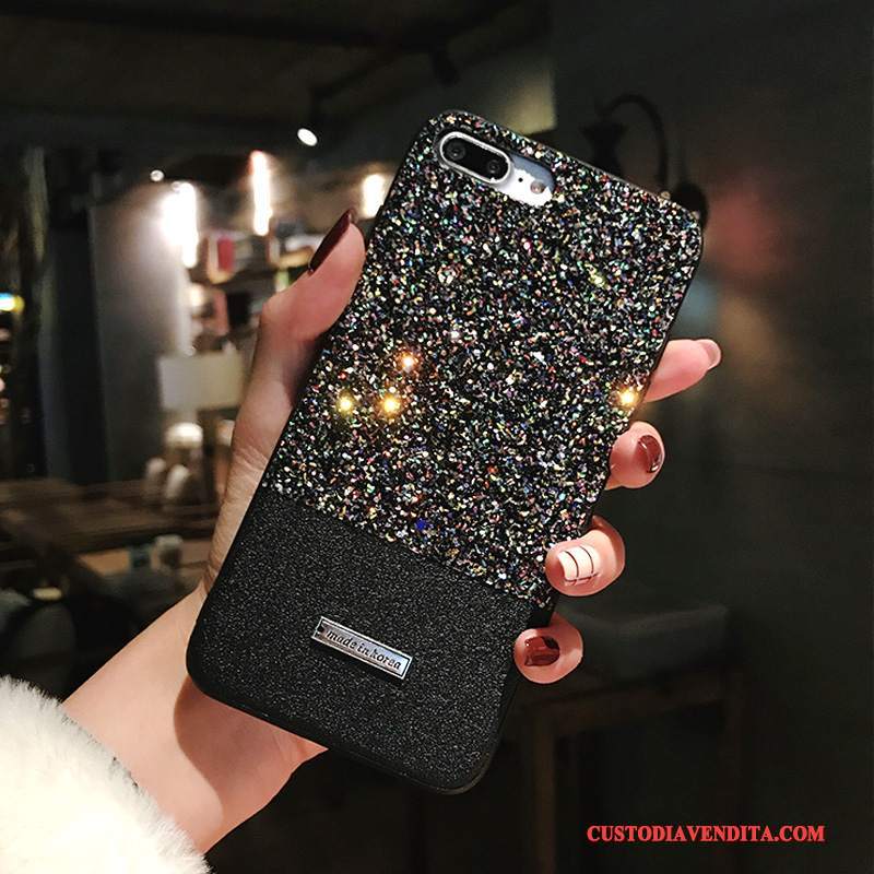 Custodia iPhone X Creativo Telefono Anti-caduta, Cover iPhone X Strass Colori Misti Rosa