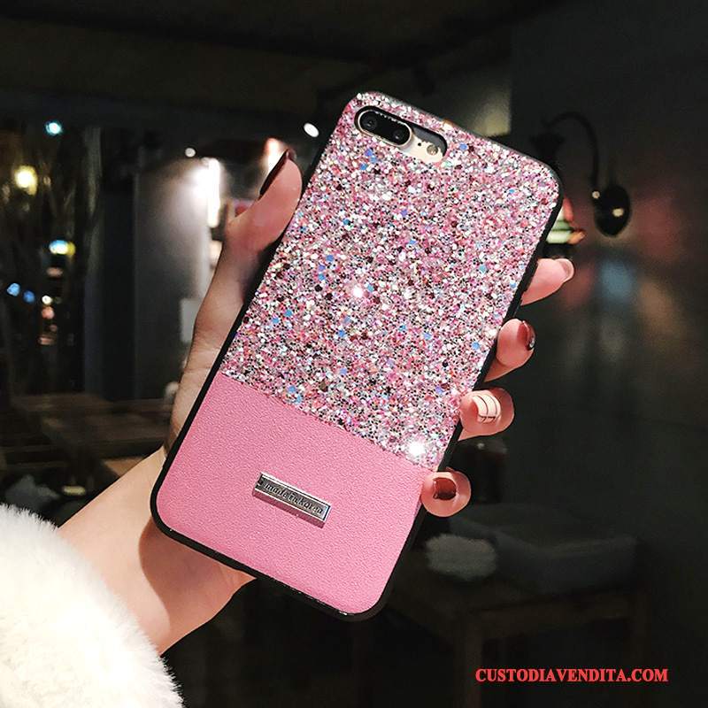 Custodia iPhone X Creativo Telefono Anti-caduta, Cover iPhone X Strass Colori Misti Rosa