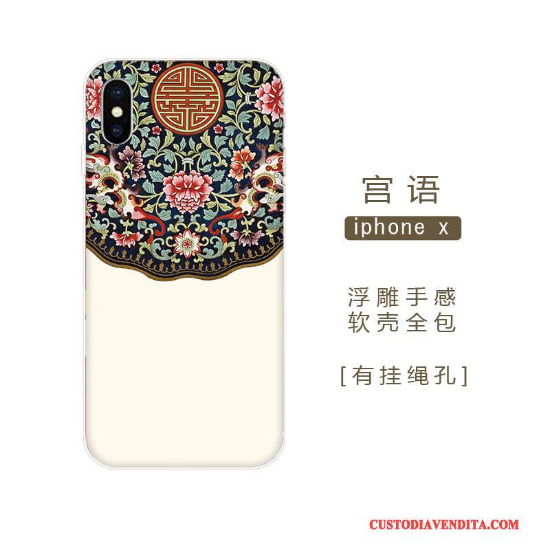 Custodia iPhone X Creativo Tutto Incluso Tendenza, Cover iPhone X Colore Morbidotelefono