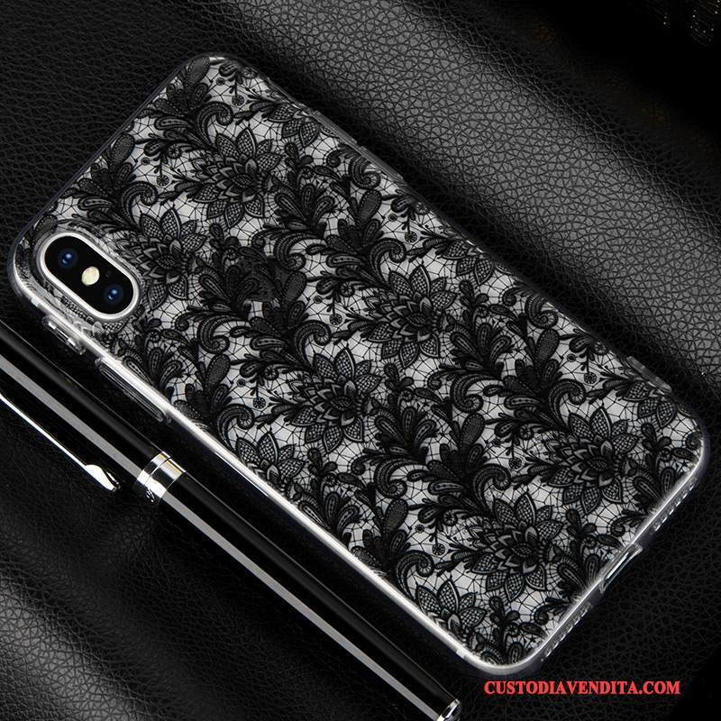 Custodia iPhone X Morbidotelefono, Cover iPhone X Ornamenti Appesi Pizzo