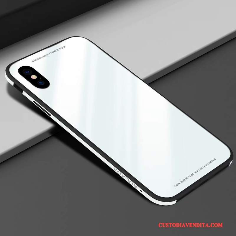 Custodia iPhone X Pelle Anti-caduta Bianco, Cover iPhone X Silicone Morbido Nuovo