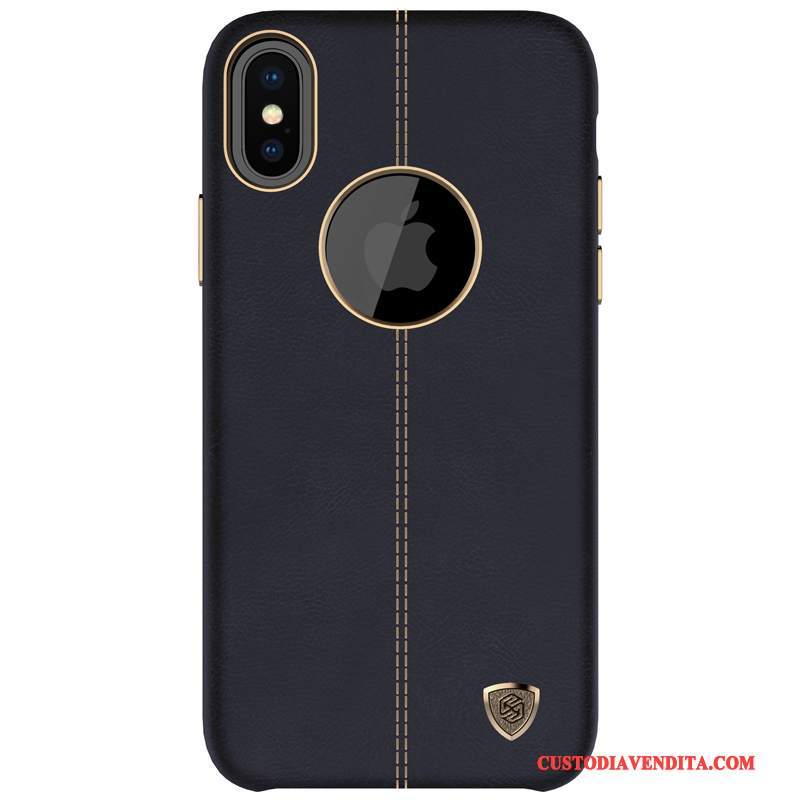 Custodia iPhone X Pelle Anti-caduta Di Personalità, Cover iPhone X Creativo Blutelefono