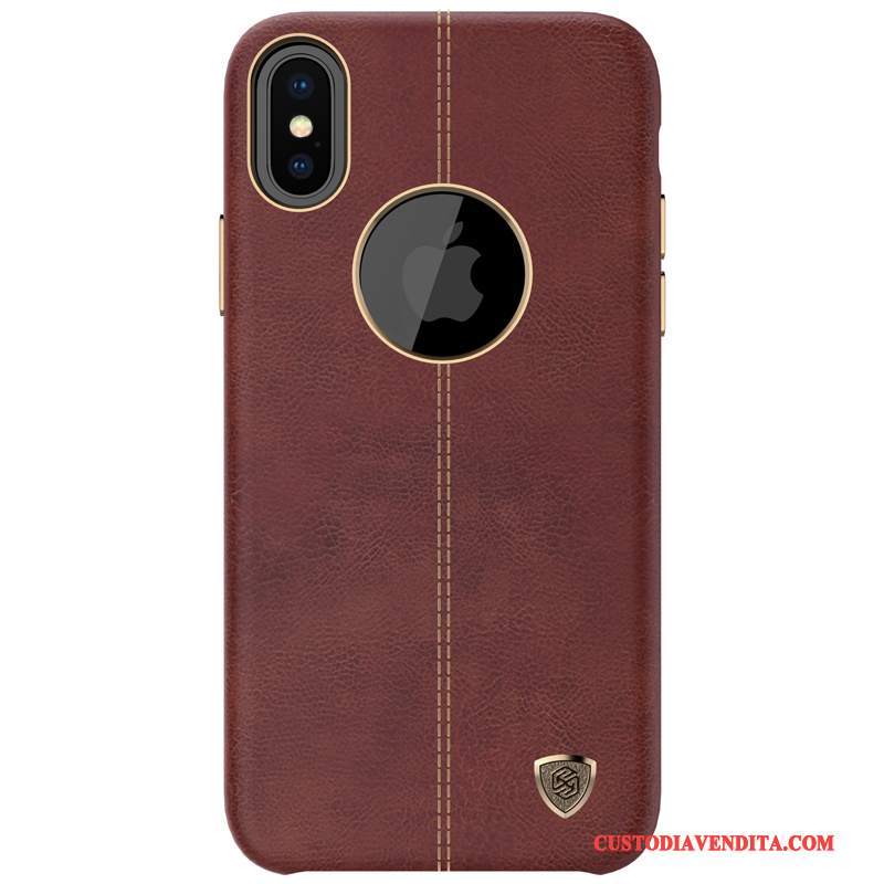 Custodia iPhone X Pelle Anti-caduta Di Personalità, Cover iPhone X Creativo Blutelefono