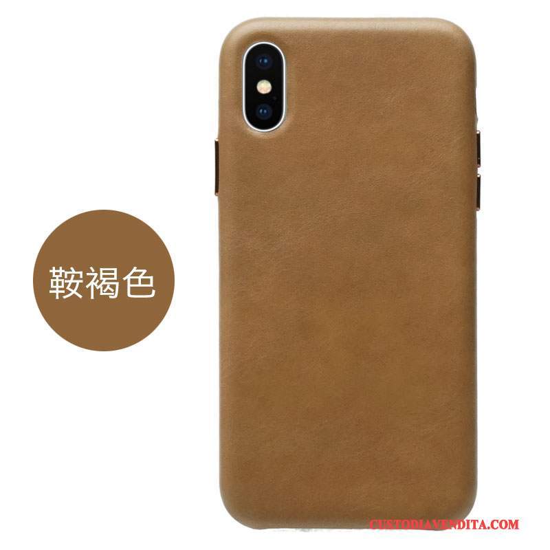 Custodia iPhone X Pelle Anti-caduta Tutto Incluso, Cover iPhone X Protezione Marchio Di Tendenzatelefono