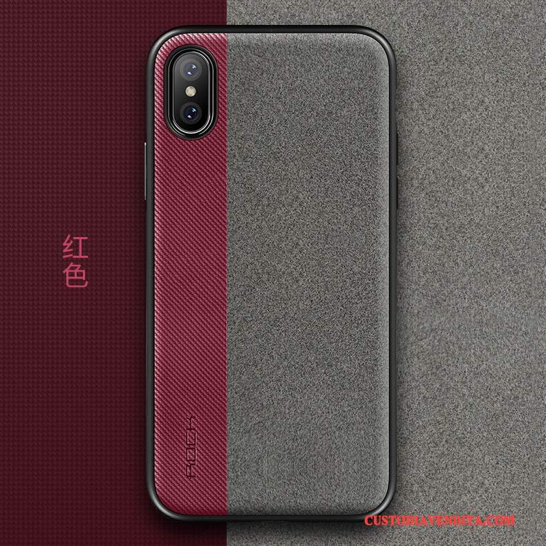 Custodia iPhone X Pelle Flanella Tutto Incluso, Cover iPhone X Nuovo Peluche