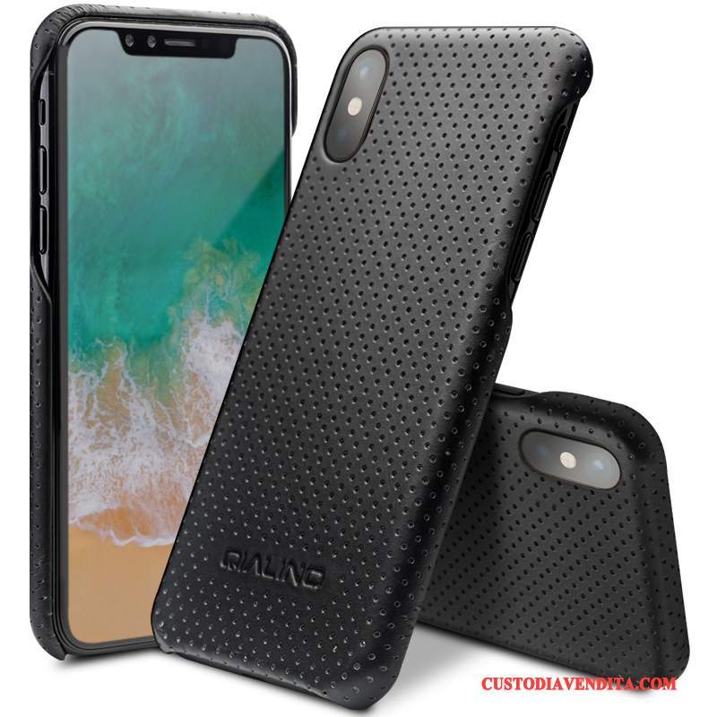 Custodia iPhone X Pelle Nuovo Anti-caduta, Cover iPhone X Telefono Tutto Incluso