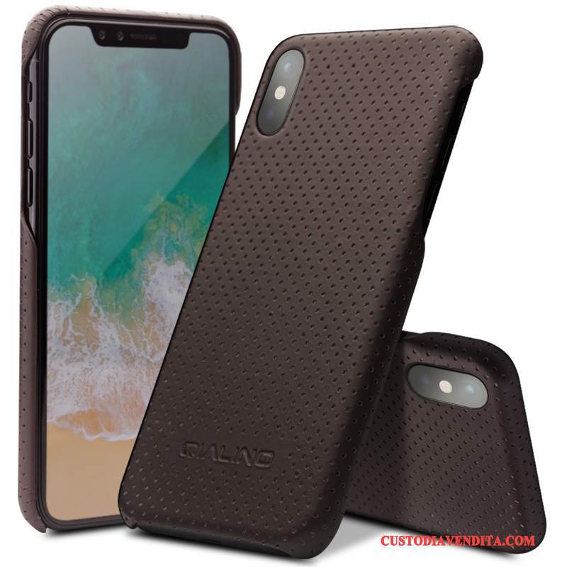 Custodia iPhone X Pelle Nuovo Anti-caduta, Cover iPhone X Telefono Tutto Incluso