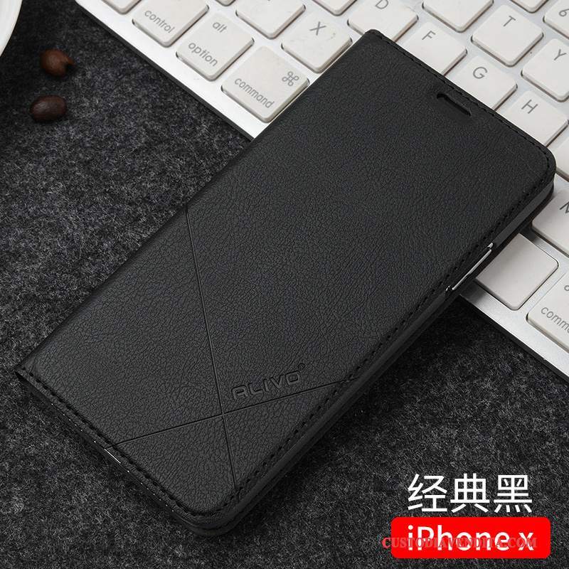 Custodia iPhone X Pelle Telefono Tutto Incluso, Cover iPhone X Folio Anti-caduta Tendenza