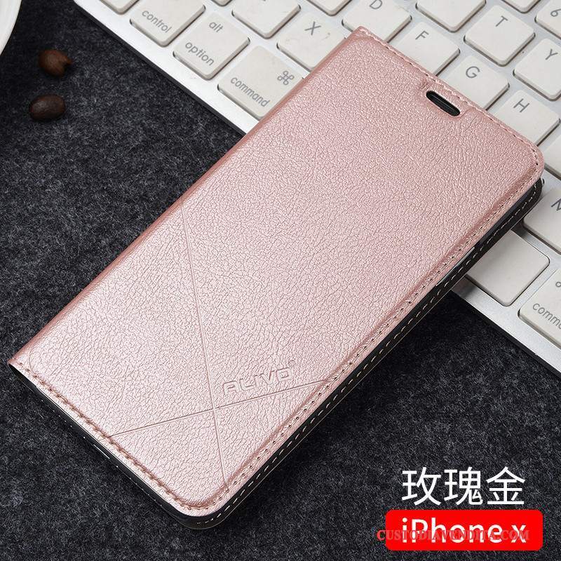 Custodia iPhone X Pelle Telefono Tutto Incluso, Cover iPhone X Folio Anti-caduta Tendenza