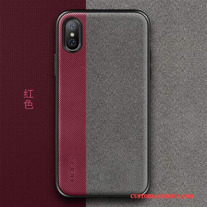 Custodia iPhone X Pelle Tutto Incluso Peluche, Cover iPhone X Nero Nuovo