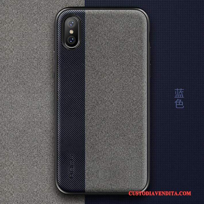 Custodia iPhone X Pelle Tutto Incluso Peluche, Cover iPhone X Nero Nuovo