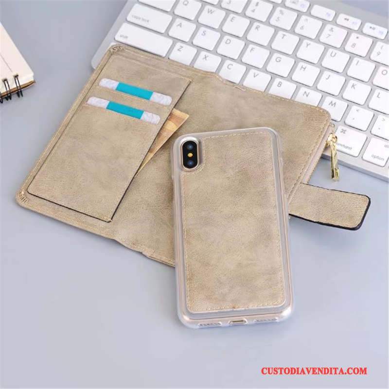 Custodia iPhone X Protezione Morbidotelefono, Cover iPhone X Pelle