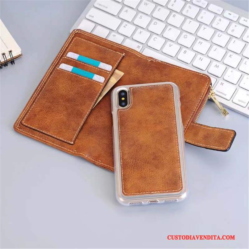 Custodia iPhone X Protezione Morbidotelefono, Cover iPhone X Pelle