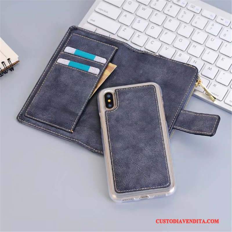 Custodia iPhone X Protezione Morbidotelefono, Cover iPhone X Pelle