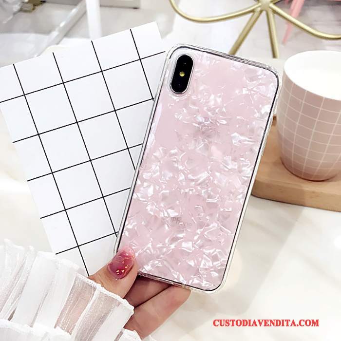 Custodia iPhone X Protezione Telefono Anti-caduta, Cover iPhone X Morbido Argento