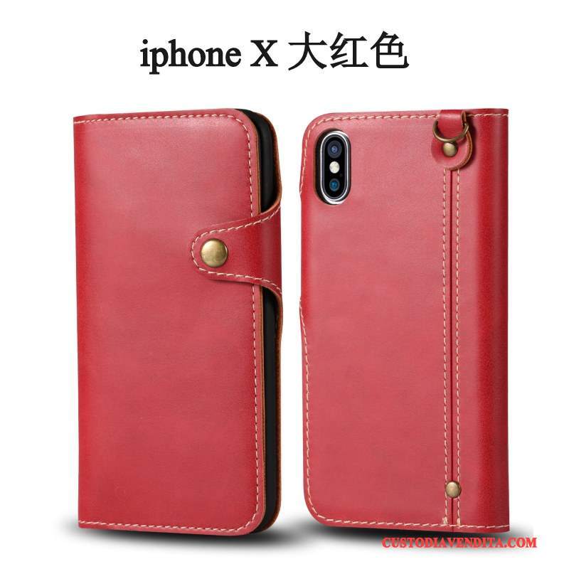 Custodia iPhone X Protezione Telefono Ornamenti Appesi, Cover iPhone X Pelle Tendenza Morbido