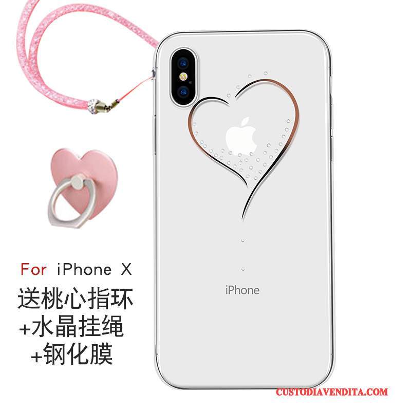 Custodia iPhone X Rosa Nuovo, Cover iPhone X Marchio Di Tendenzatelefono