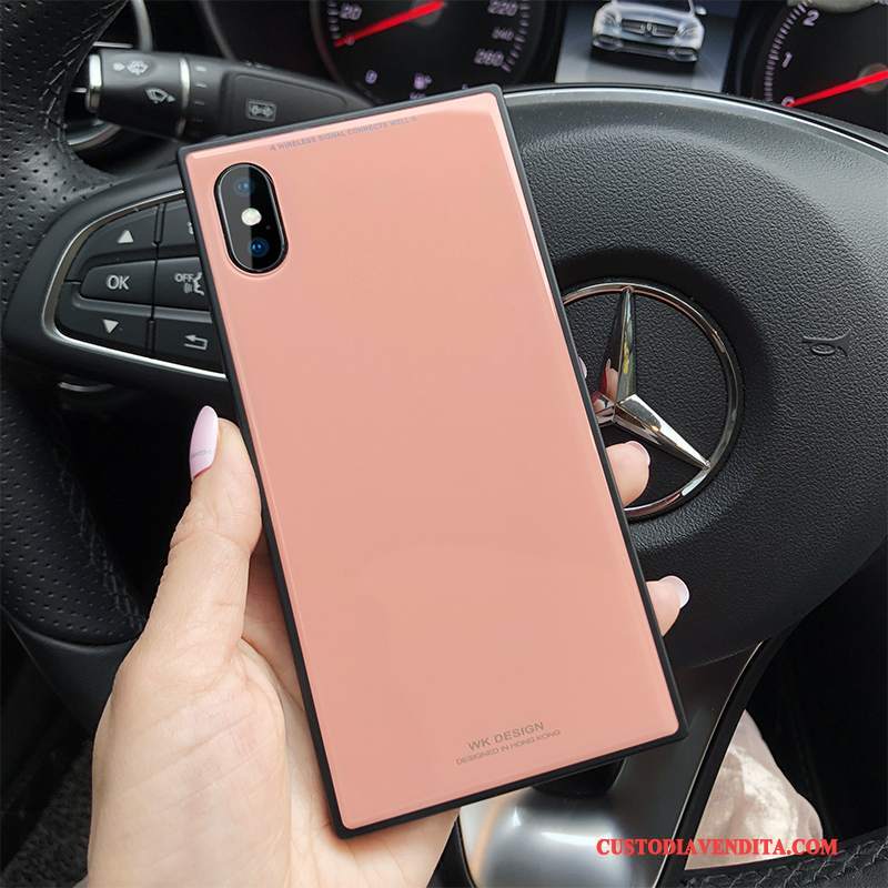 Custodia iPhone X Silicone Lusso Nuovo, Cover iPhone X Stella Vetro