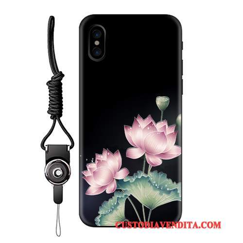 Custodia iPhone X Silicone Morbido Ornamenti Appesi, Cover iPhone X Protezione Telefono Tendenza