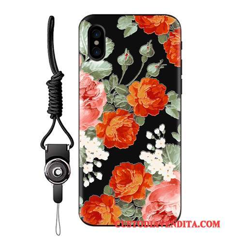 Custodia iPhone X Silicone Morbido Ornamenti Appesi, Cover iPhone X Protezione Telefono Tendenza