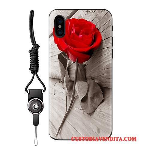 Custodia iPhone X Silicone Morbido Ornamenti Appesi, Cover iPhone X Protezione Telefono Tendenza