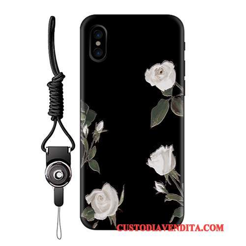 Custodia iPhone X Silicone Morbido Ornamenti Appesi, Cover iPhone X Protezione Telefono Tendenza