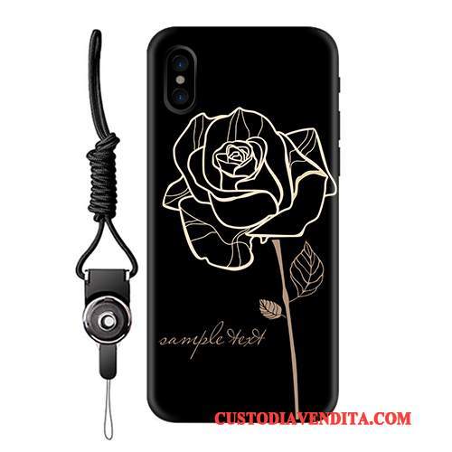 Custodia iPhone X Silicone Morbido Ornamenti Appesi, Cover iPhone X Protezione Telefono Tendenza