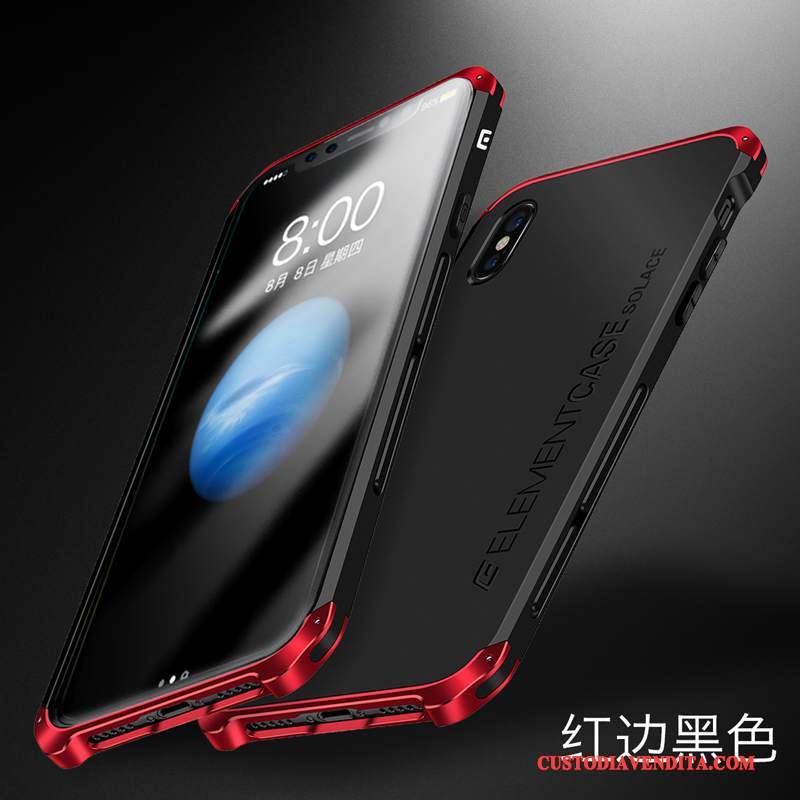 Custodia iPhone X Silicone Ornamenti Appesi Rosso, Cover iPhone X Protezione Telefono Marchio Di Tendenza