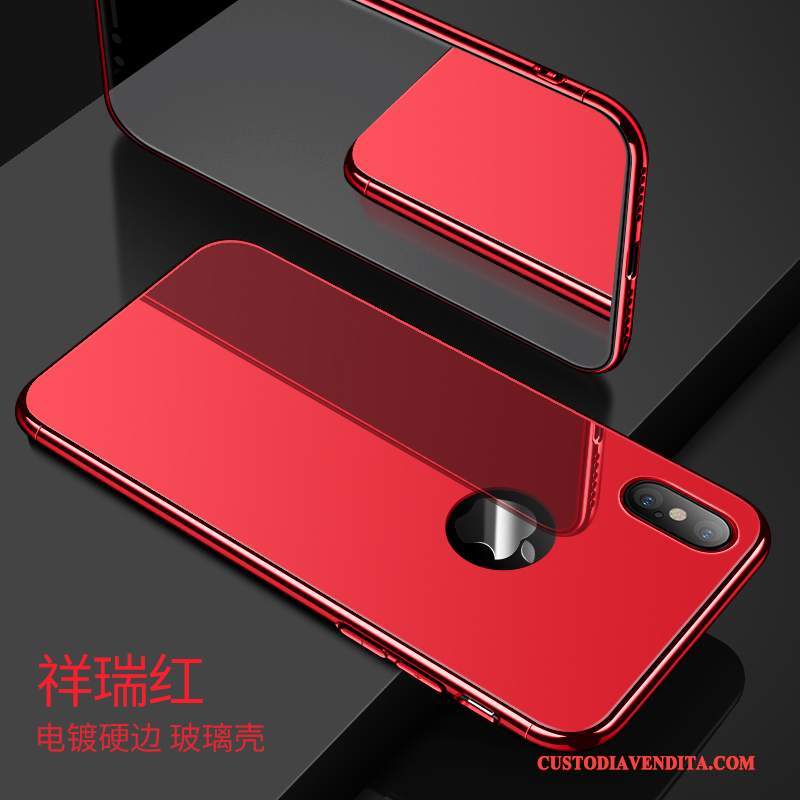 Custodia iPhone X Silicone Rosso Tutto Incluso, Cover iPhone X Trasparentetelefono