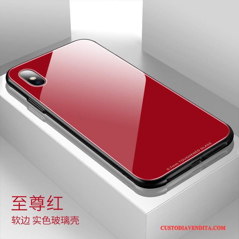 Custodia iPhone X Silicone Rosso Tutto Incluso, Cover iPhone X Trasparentetelefono